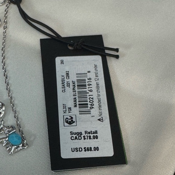 NWT Kate Spade Mama Baby Elephant Bracelet Silver and Blue NEW - Picture 7 of 9